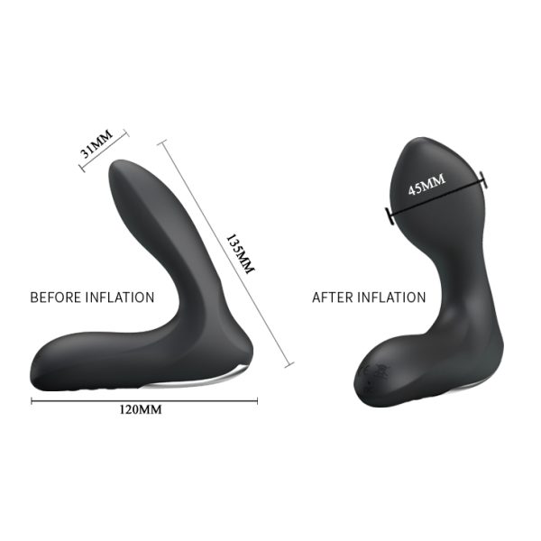 (d) Pretty Love Leonard Anal Stimulator Inflatable Black - Image 3