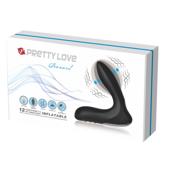 (d) Pretty Love Leonard Anal Stimulator Inflatable Black - Image 2