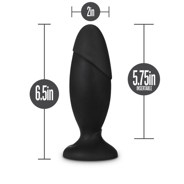 Anal Adventures Platinum Silicone Rocket Plug Black - Image 3