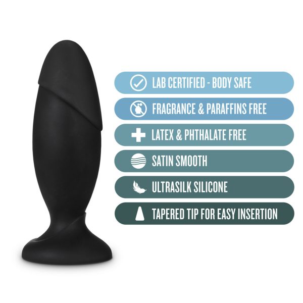 Anal Adventures Platinum Silicone Rocket Plug Black - Image 2