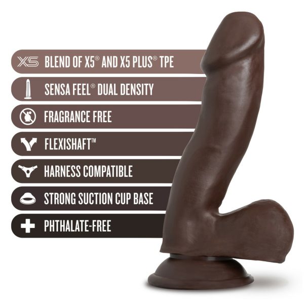 Au Naturel Troy 6in Dildo Chocolate - Image 2