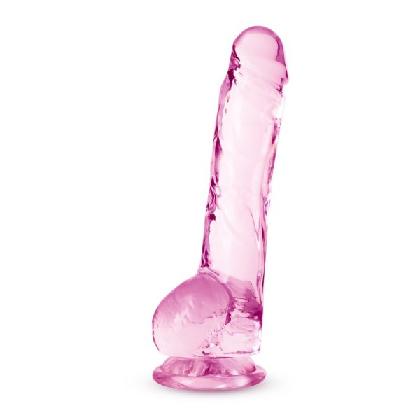 Naturally Yours 8in Rose Crystalline Dildo - Image 5