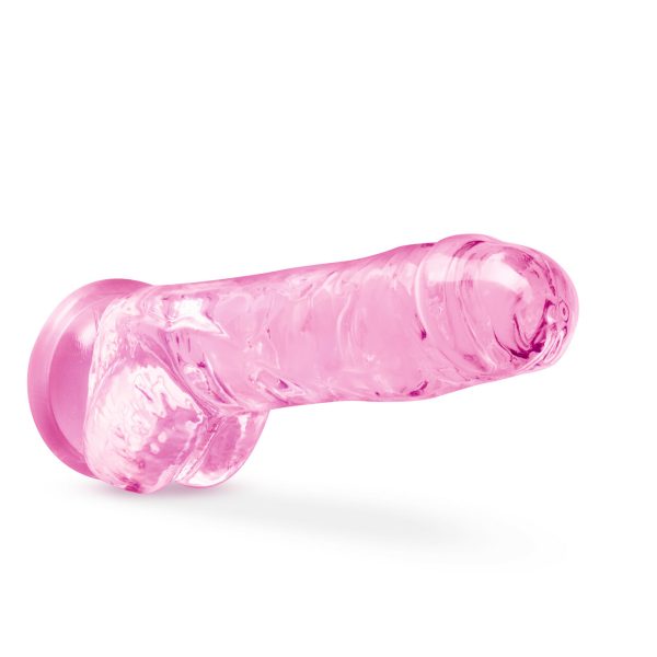 Naturally Yours 8in Rose Crystalline Dildo - Image 4