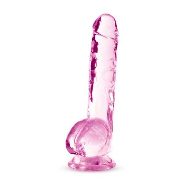 Naturally Yours 8in Rose Crystalline Dildo - Image 2