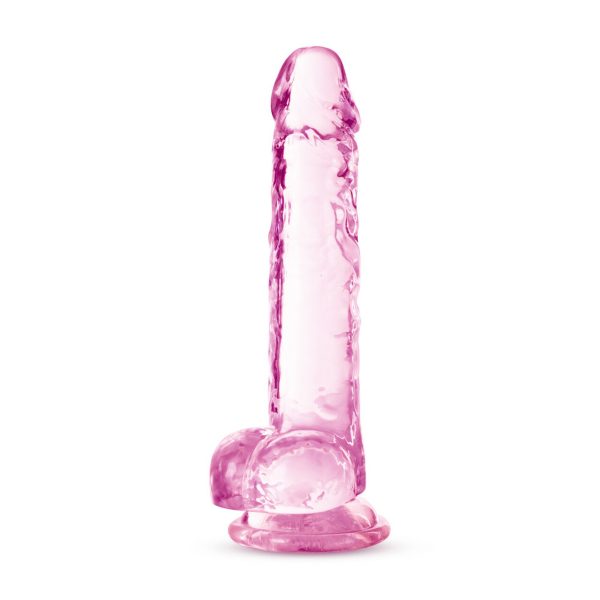 Naturally Yours 7in Rose Crystalline Dildo - Image 3
