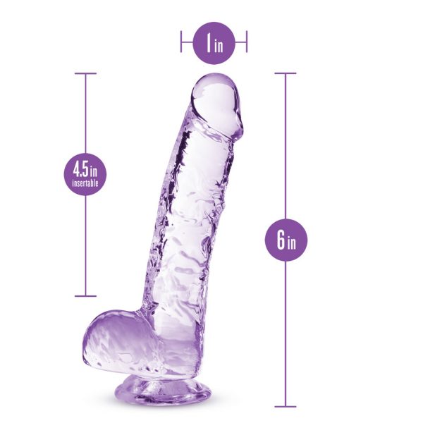 Naturally Yours 6in Amethyst Crystalline Dildo - Image 3