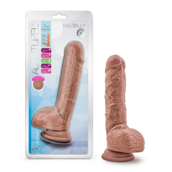 Au Naturel Big Billy 9in Dildo Mocha - Image 3