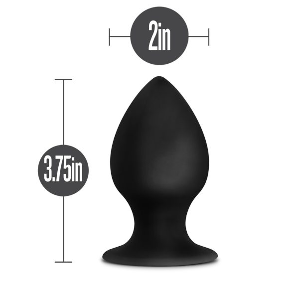 Anal Adventures Platinum Silicone Anal Stout Plug Black - Image 2