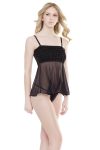 Ruffle Babydoll Black