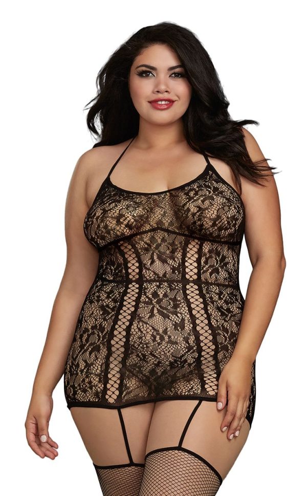 Lace Garter Dress Black Queen - Image 4