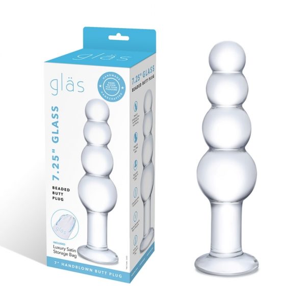 Glas 7.25 Glass Beaded Butt Plug " - Image 4