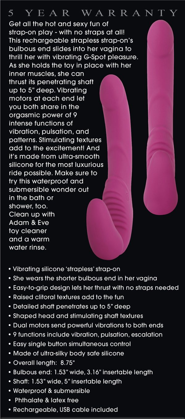 Adam & Eve Eve's Vibrating Strapless Strap On - Image 5