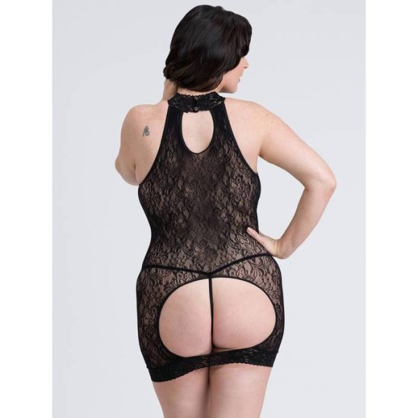 Fifty Shades Captivate Black Plus Size Mini Dress O-s - Image 3