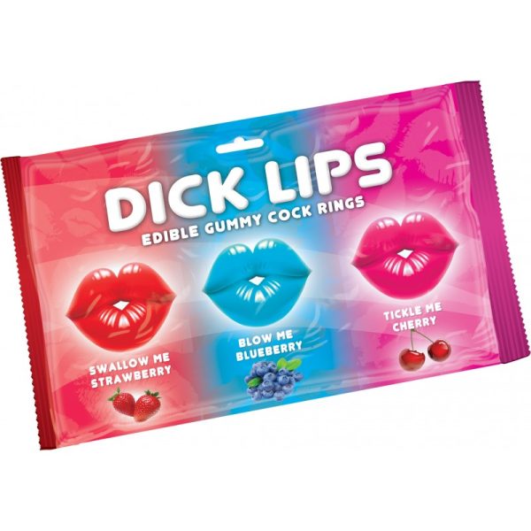 Dick Lips Gummy Cock Ring 3pk - Image 2