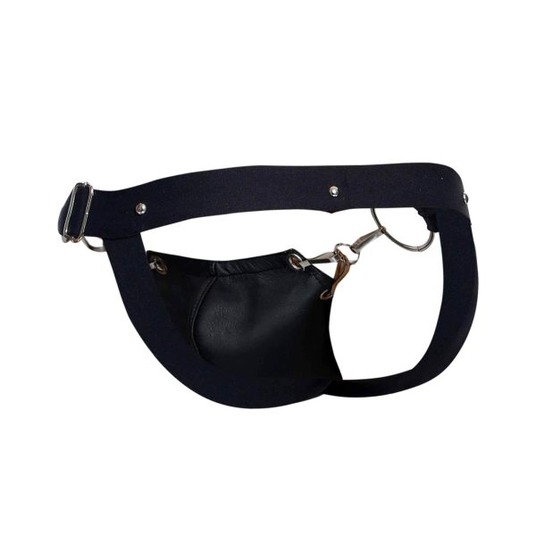 Male Basics Dngeon Snap Jockstrap Black O-s (hanging) - Image 4