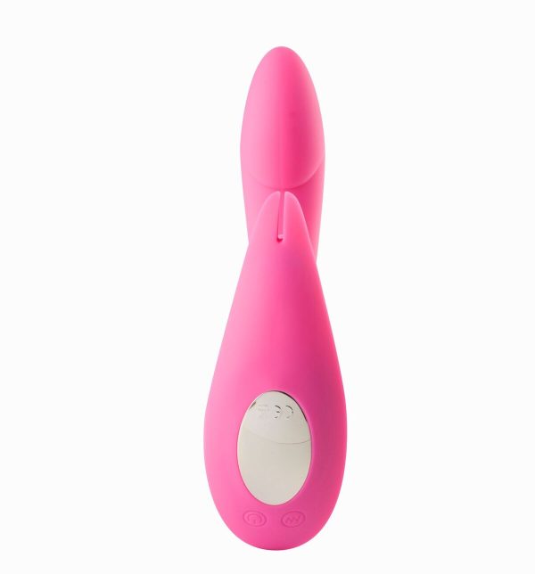 Leah Rechargeable Silicone Rabbit Massager Neon Pink - Image 5