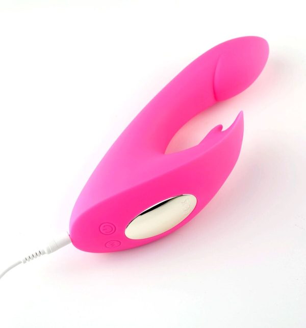 Leah Rechargeable Silicone Rabbit Massager Neon Pink - Image 4
