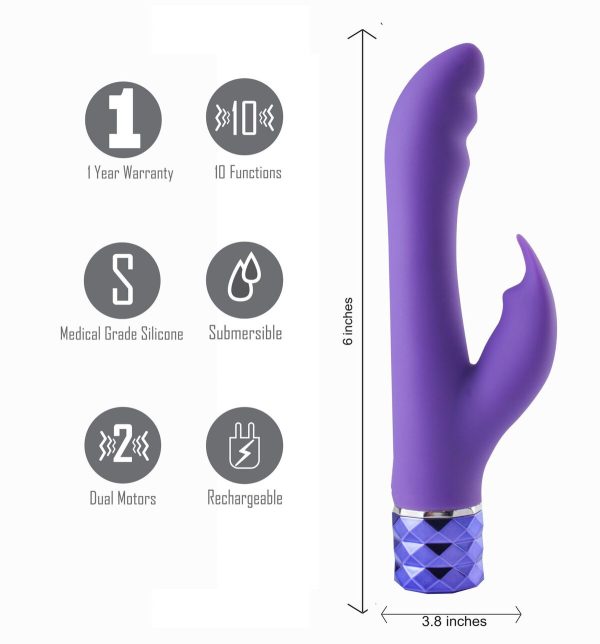 Hailey Silicone Rabbit Purple - Image 3