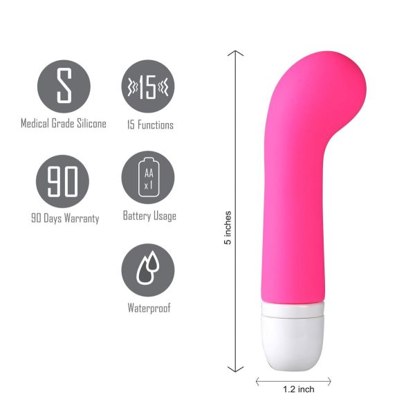 Ava Silicone G Spot Vibe Neon Pink - Image 3