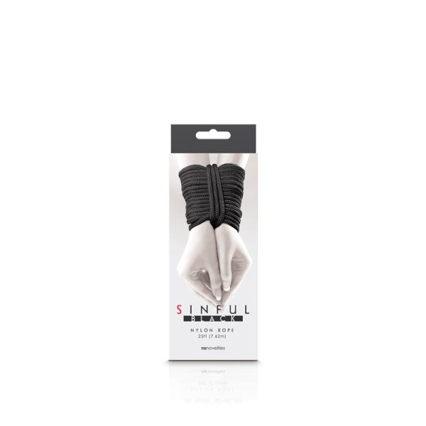Sinful Nylon Rope 25ft Black - Image 2