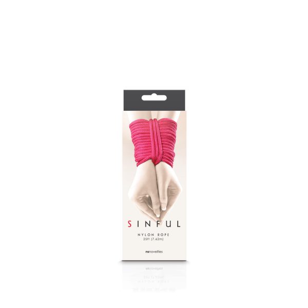 Sinful Nylon Rope 25ft Pink - Image 2