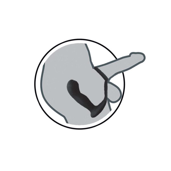 Butts Up Prostate Massager W- Scrotum & Cock Ring Black - Image 4