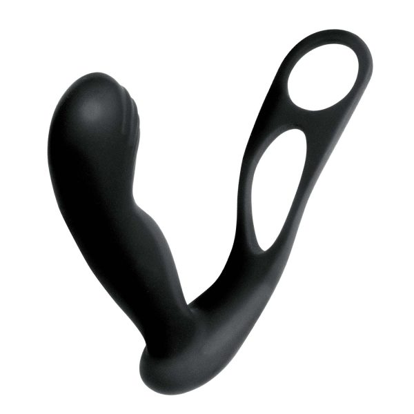 Butts Up Prostate Massager W- Scrotum & Cock Ring Black - Image 3