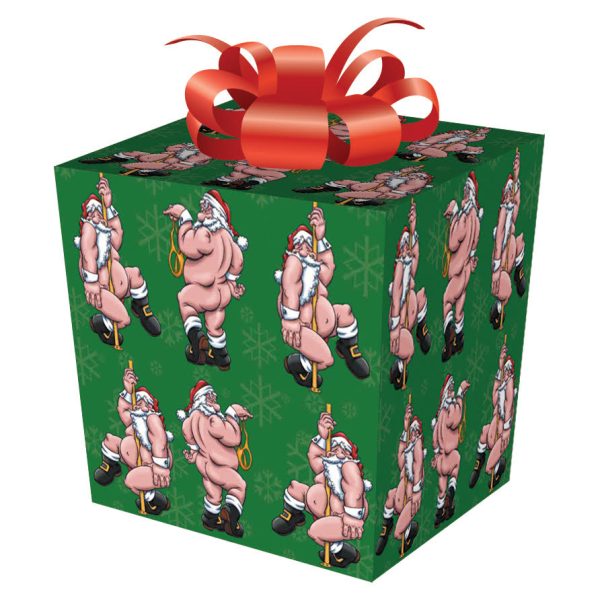 Santa Stripper Holiday Gift Wrap - Image 2