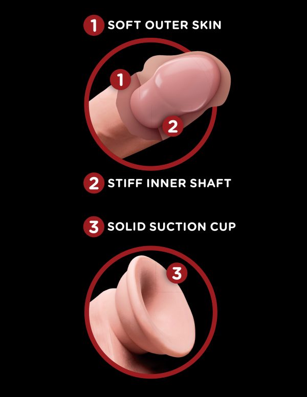 King Cock Triple Density Plus Cock W/ Swinging Balls - Image 5