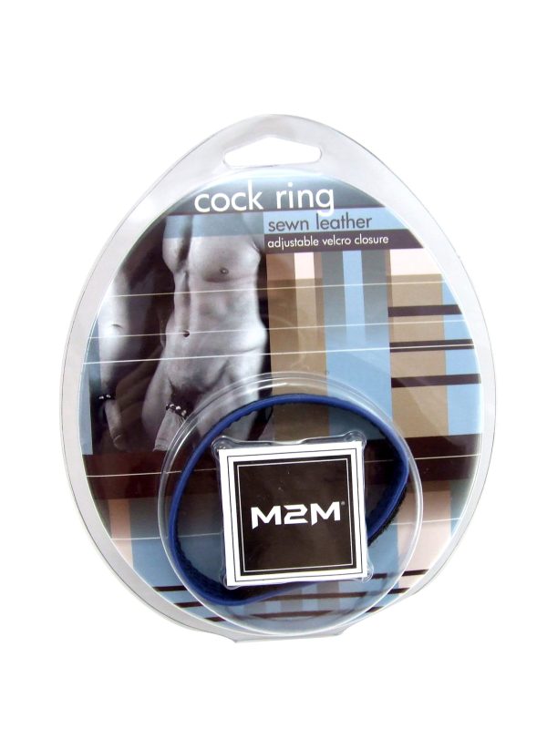 Leather Velcro C Ring Black-blue