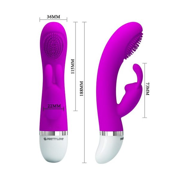 Pretty Love Christ Rabbit Vibrator Silicone Purple - Image 5