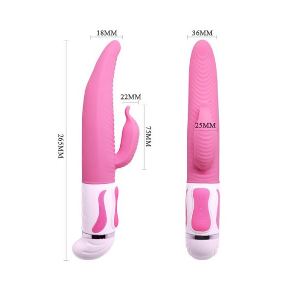 Pretty Love Antoine Rabbit Vibrator Silicone Pink - Image 3
