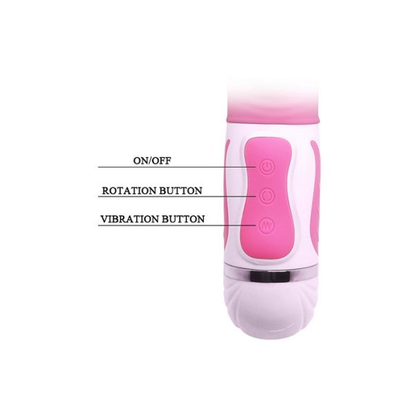 Pretty Love Antoine Rabbit Vibrator Silicone Pink - Image 2