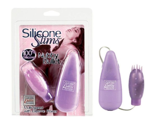 Silicone Slims Nubby Bullet Purple - Image 3
