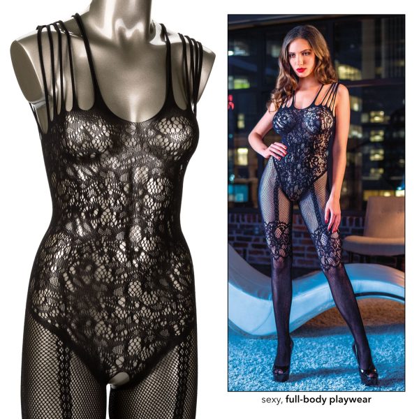 Scandal Strappy Lace Body Suit - Image 2