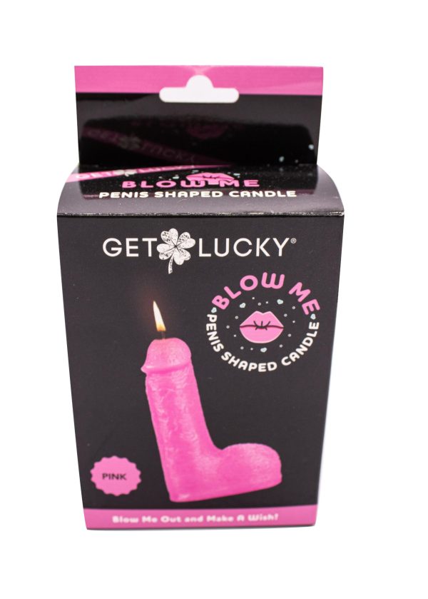 Shibari Get Lucky Blow Me Penis Candle Pink - Image 2