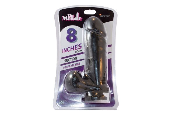Thick Cock W-balls & Suction Black 8in