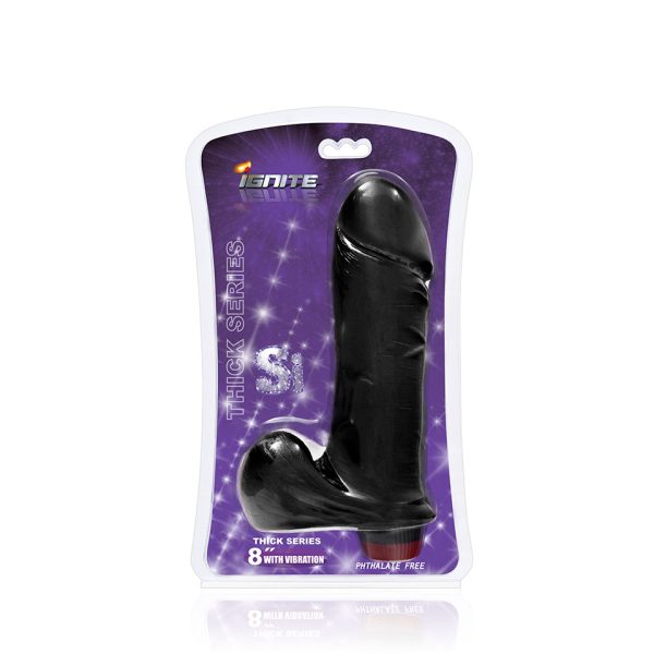 Thick Cock W/balls & Vibe Black - Image 2