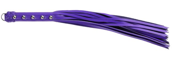 Leather 20in Strap Whip Purple - Image 4