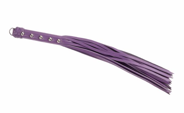 Leather 20in Strap Whip Purple - Image 2