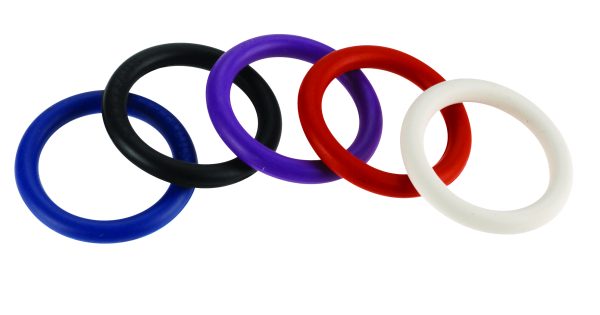 Cock Rings Nitrile 5pc Rainbow - Image 2