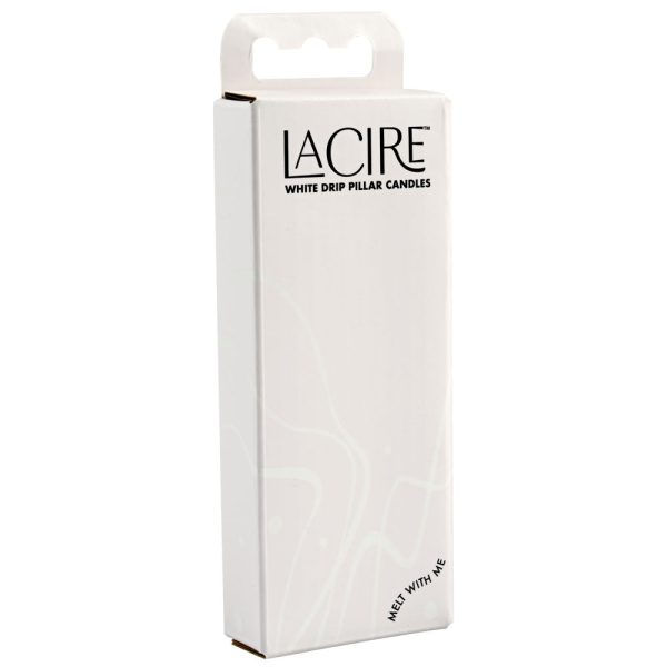 Lacire White Drip Pillar Candles - Image 2