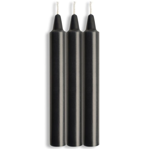 Lacire Black Drip Pillar Candles