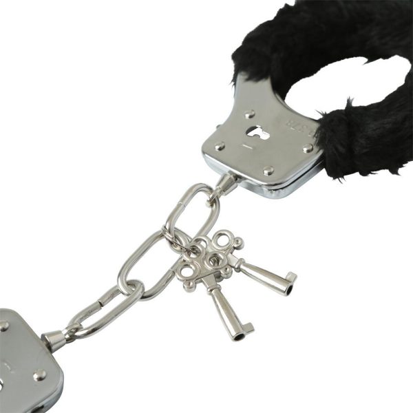 Sex & Mischief Furry Handcuffs Black - Image 5