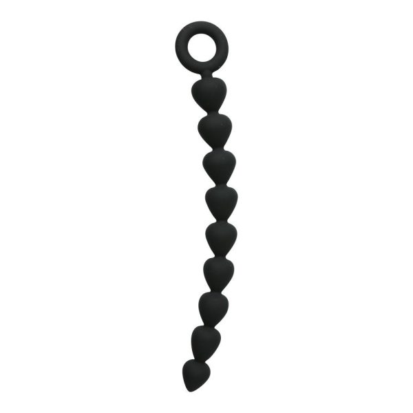 Sex & Mischief Black Silicone Anal Beads - Image 3