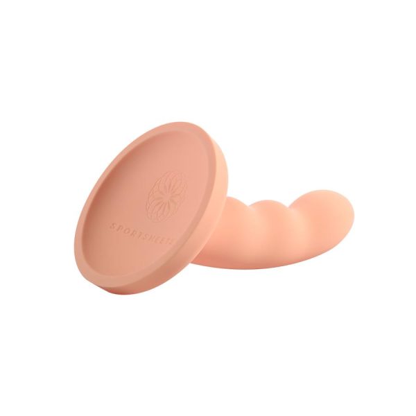 Ren 6in Silicone Dildo Peach - Image 4