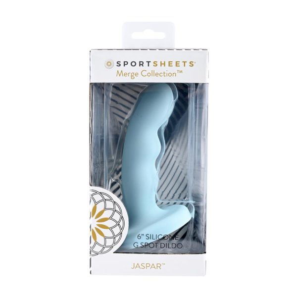Jaspar 6in Silicone Dildo Blue - Image 2