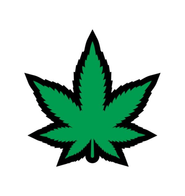 Green Marijuana Leaf Pin