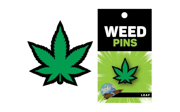 Green Marijuana Leaf Pin - Image 2