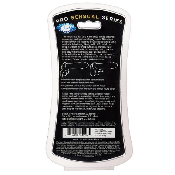 Pro Sensual Silicone Super 8 Ring & Tie Sling 2 Pack - Image 2